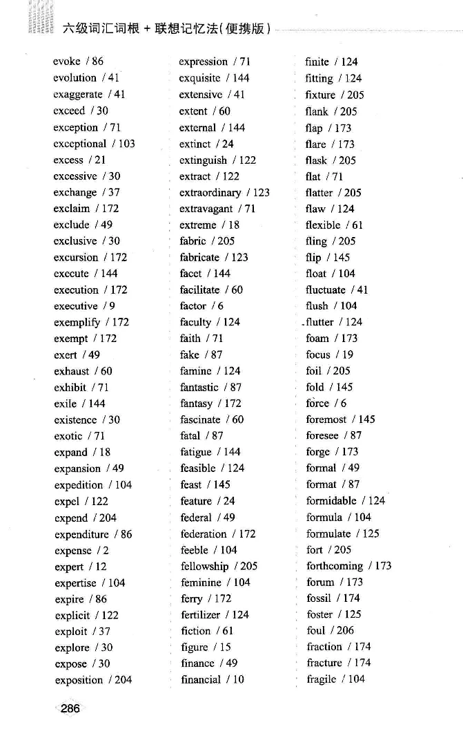 16六级词汇词根+联想记忆法便携版_英语四六级整合_英语四六级真题版本二此版为主此文件夹会持续更新_四六级单词汇总_六级单词
