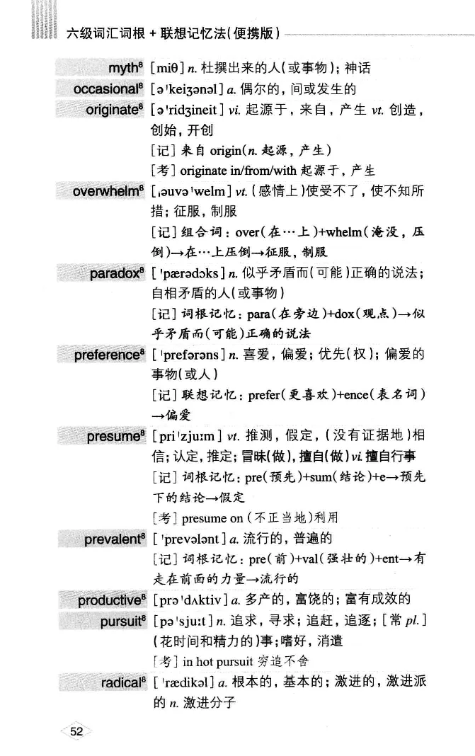 16六级词汇词根+联想记忆法便携版_英语四六级整合_英语四六级真题版本二此版为主此文件夹会持续更新_四六级单词汇总_六级单词