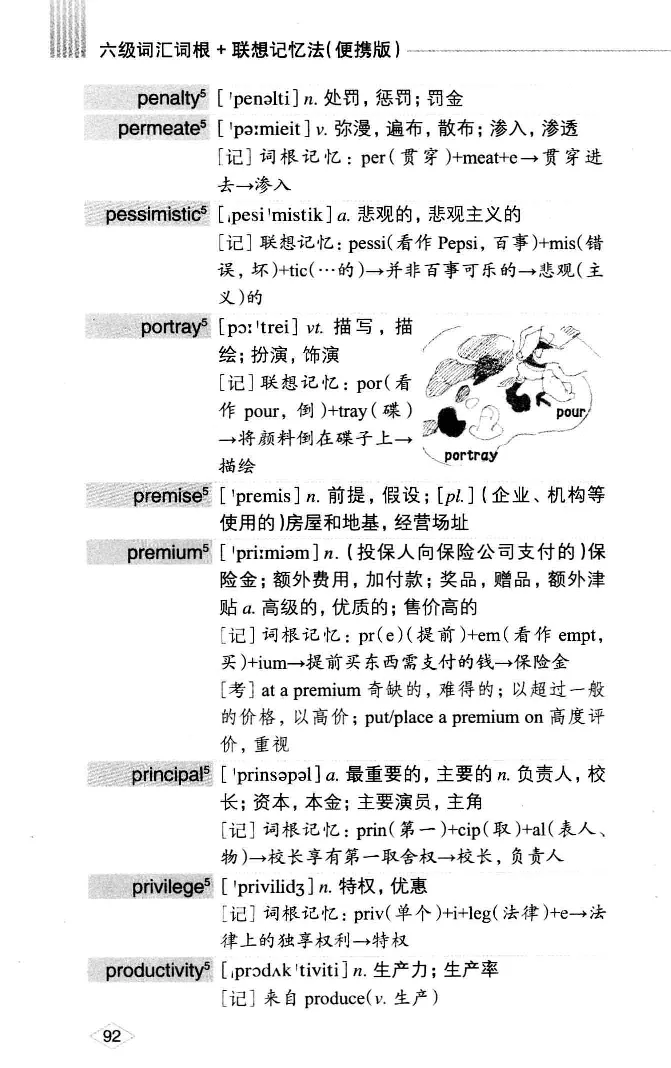 16六级词汇词根+联想记忆法便携版_英语四六级整合_英语四六级真题版本二此版为主此文件夹会持续更新_四六级单词汇总_六级单词