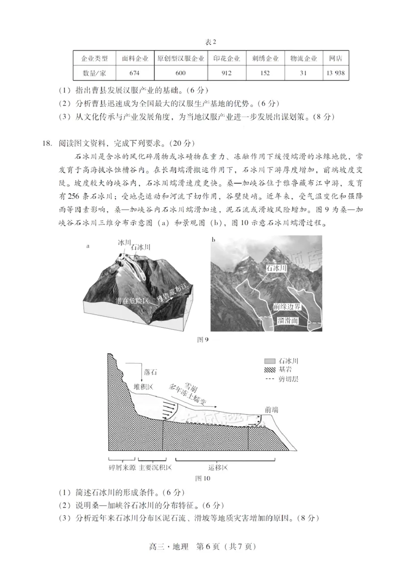 广东省肇庆市肇庆暨汕尾2025届高中毕业班第二次模拟考试期末考-地理试卷+答案_2025年1月_250118广东省肇庆市2025届高中毕业班第二次模拟考试暨汕尾期末考（全科）