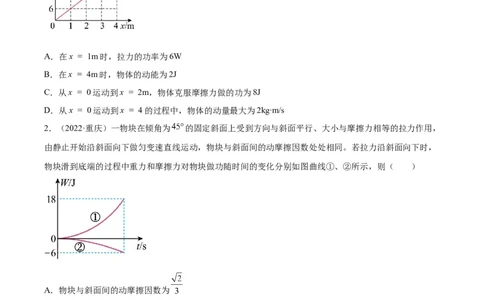 专题31动量的图像问题（学生卷）-十年（2014-2023）高考物理真题分项汇编（全国通用）_近10年高考真题汇编（必刷）_十年（2014-2024）高考物理真题分项汇编（全国通用）