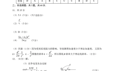 物理参考答案_2025年9月_250918江苏苏州2026届高三上学期期初阳光调研_江苏省苏州市2025-2026学年高三上学期期初阳光调研考试物理