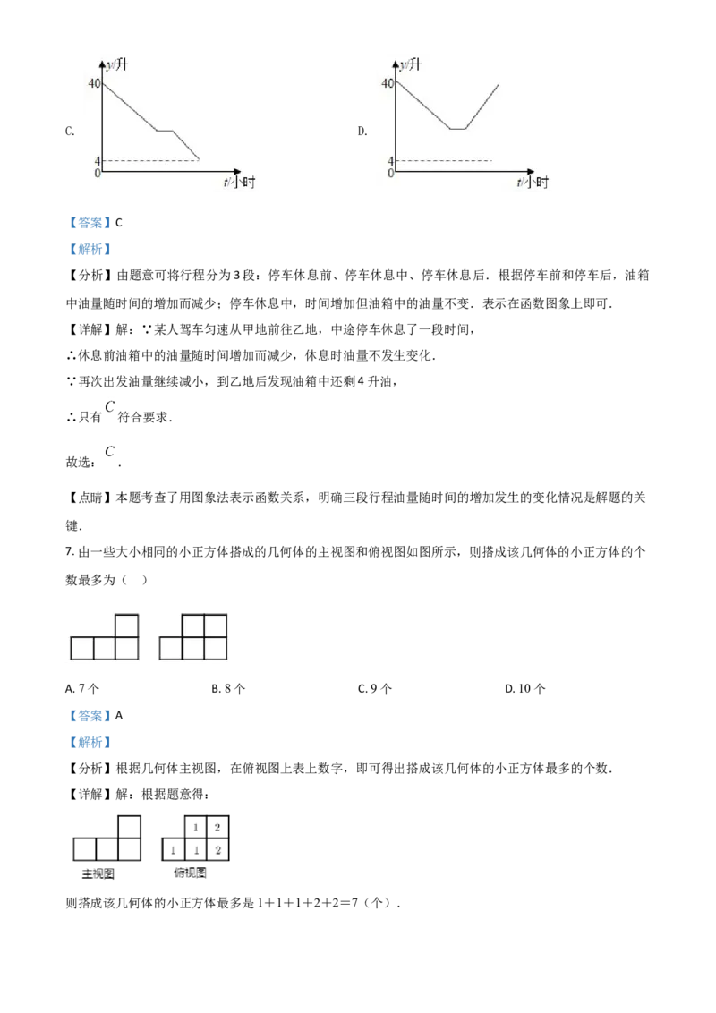 黑龙江省齐齐哈尔市2021年中考数学真题（解析版）_中考真题_2.数学中考真题2015-2024年_2021中考数学真题86份_2021黑龙江_齐齐哈尔数学