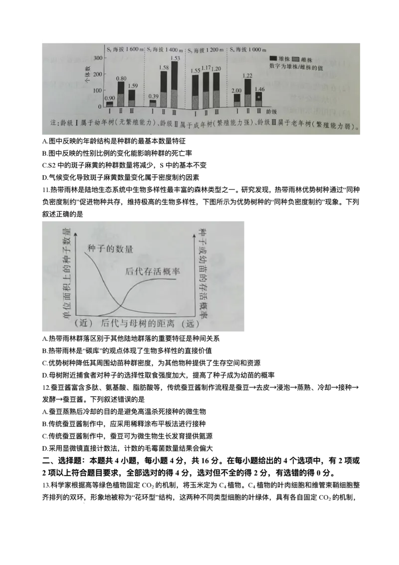 江西省上进联考2024-2025学年高三下学期3月联合检测生物试题（含答案）_2025年3月_250312江西省上进联考2024-2025学年高三下学期3月联合检测（全科）