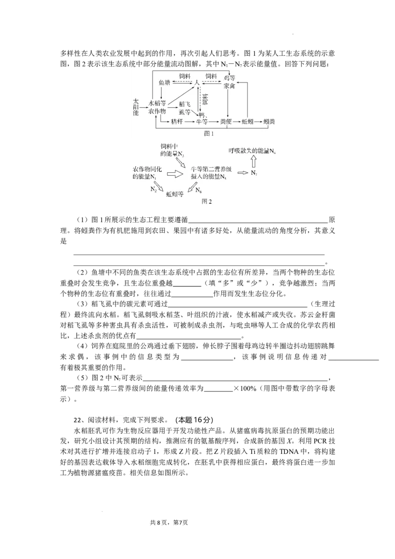 湖北省部分高中协作体2024-2025学年高三下学期4月期中联考生物_2025年4月_250416湖北省部分高中协作体2024-2025学年高三下学期4月期中联考
