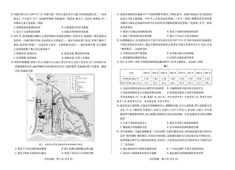 海南省天一大联考2024-2025学年高三学业水平诊断（四）历史_2025年4月_250412海南省天一大联考2024-2025学年高三学业水平诊断（四）（全科）