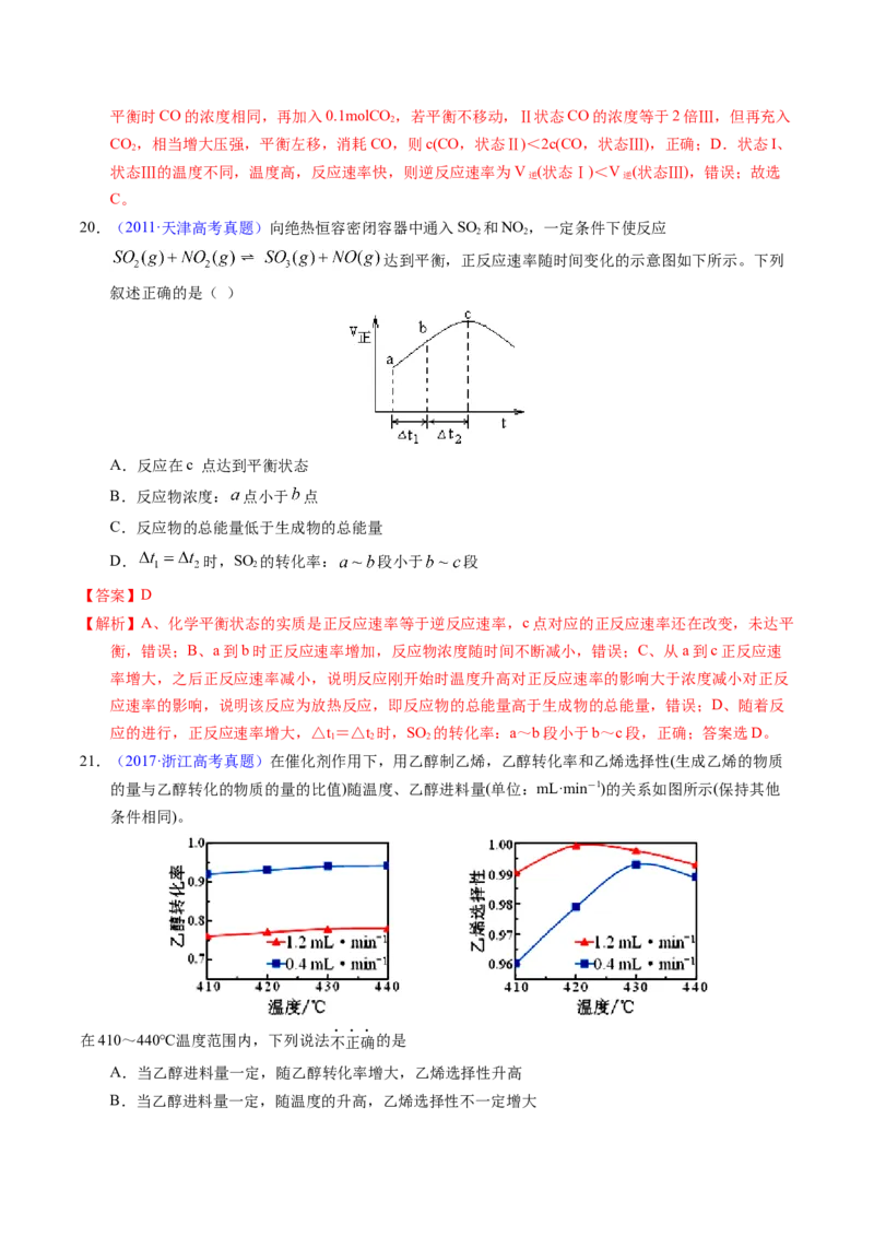 专题56化学反应速率与平衡图像问题（解析卷）_近10年高考真题汇编（必刷）_十年（2014-2024）高考化学真题分项汇编（全国通用）_十年（2014-2023）高考化学真题分项汇编（全国通用）