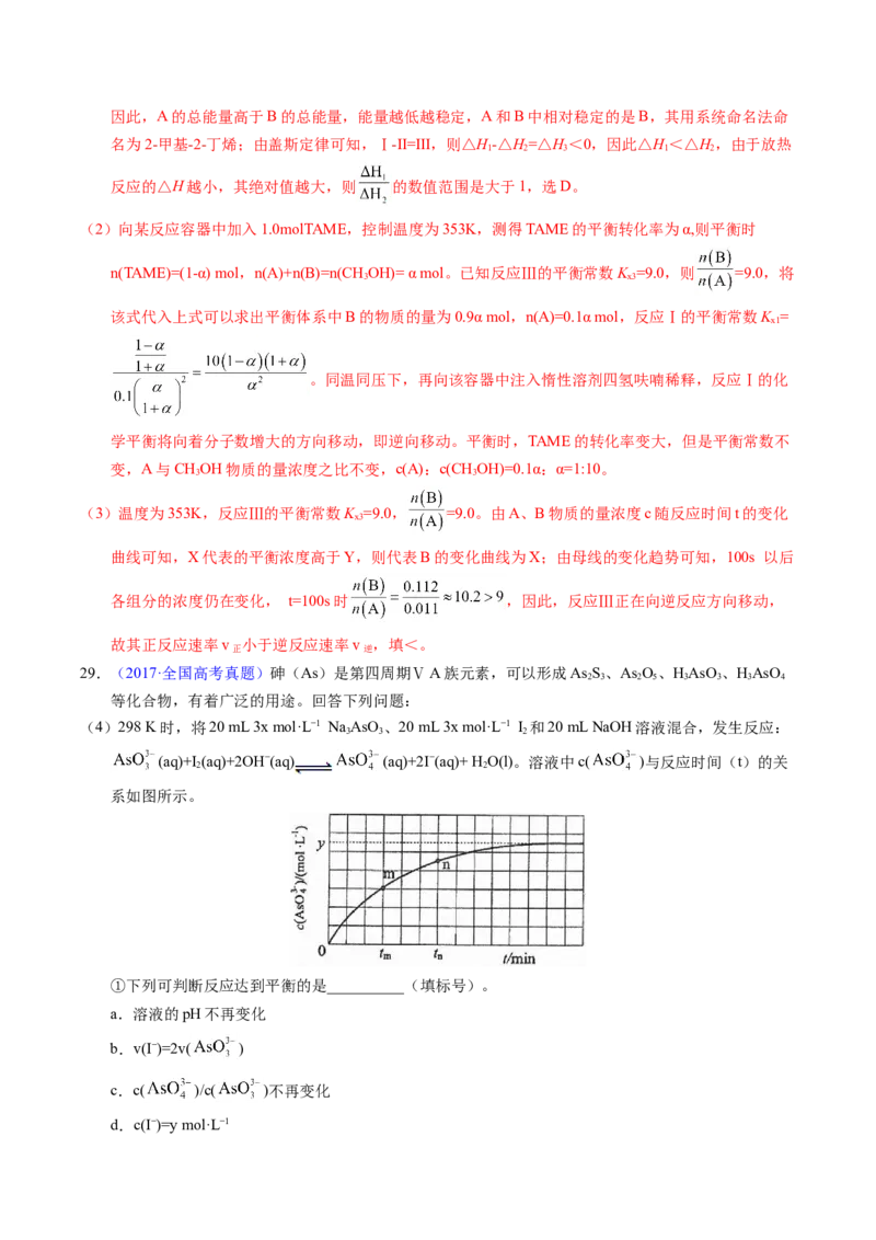 专题56化学反应速率与平衡图像问题（解析卷）_近10年高考真题汇编（必刷）_十年（2014-2024）高考化学真题分项汇编（全国通用）_十年（2014-2023）高考化学真题分项汇编（全国通用）