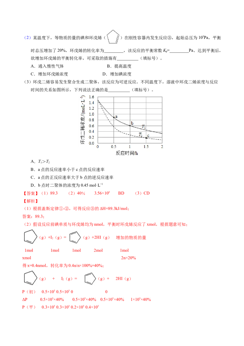 专题56化学反应速率与平衡图像问题（解析卷）_近10年高考真题汇编（必刷）_十年（2014-2024）高考化学真题分项汇编（全国通用）_十年（2014-2023）高考化学真题分项汇编（全国通用）