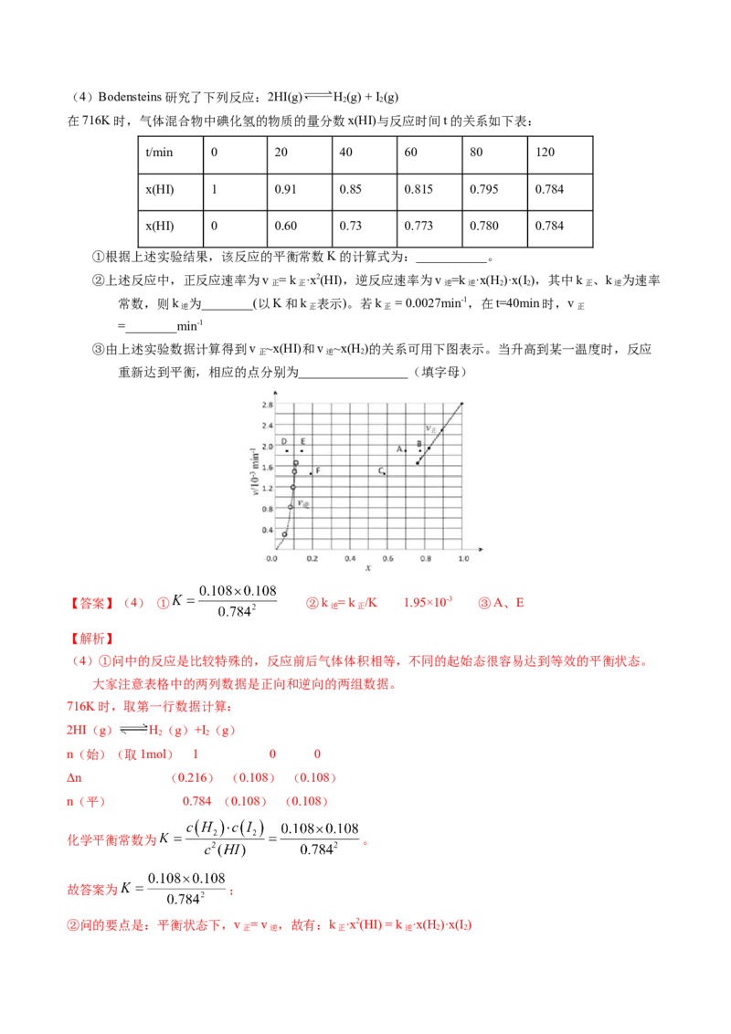 专题56化学反应速率与平衡图像问题（解析卷）_近10年高考真题汇编（必刷）_十年（2014-2024）高考化学真题分项汇编（全国通用）_十年（2014-2023）高考化学真题分项汇编（全国通用）
