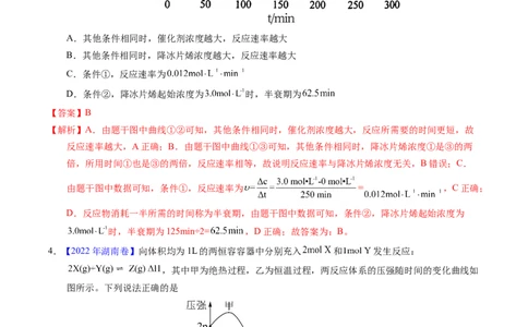 专题56化学反应速率与平衡图像问题（解析卷）_近10年高考真题汇编（必刷）_十年（2014-2024）高考化学真题分项汇编（全国通用）_十年（2014-2023）高考化学真题分项汇编（全国通用）