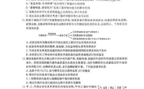 广西壮族自治区2024-2025学年高三上学期期末考试生物试题（含答案）_2025年1月_250110广西南宁市2024-2025学年高中毕业班第一次适应性（广西金太阳1月）（全科）