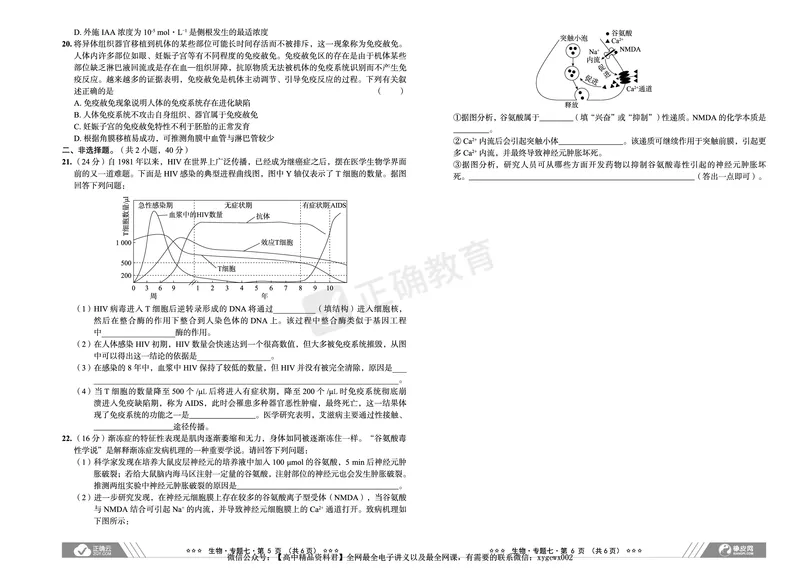 全国卷《正确小卷》2024总复习生物质检卷2_2024高考押题卷_72024正确教育全系列_2024年正确小卷全系列_（全国版）2024《正确小卷&middot;复习质检卷》（九科全）各两套