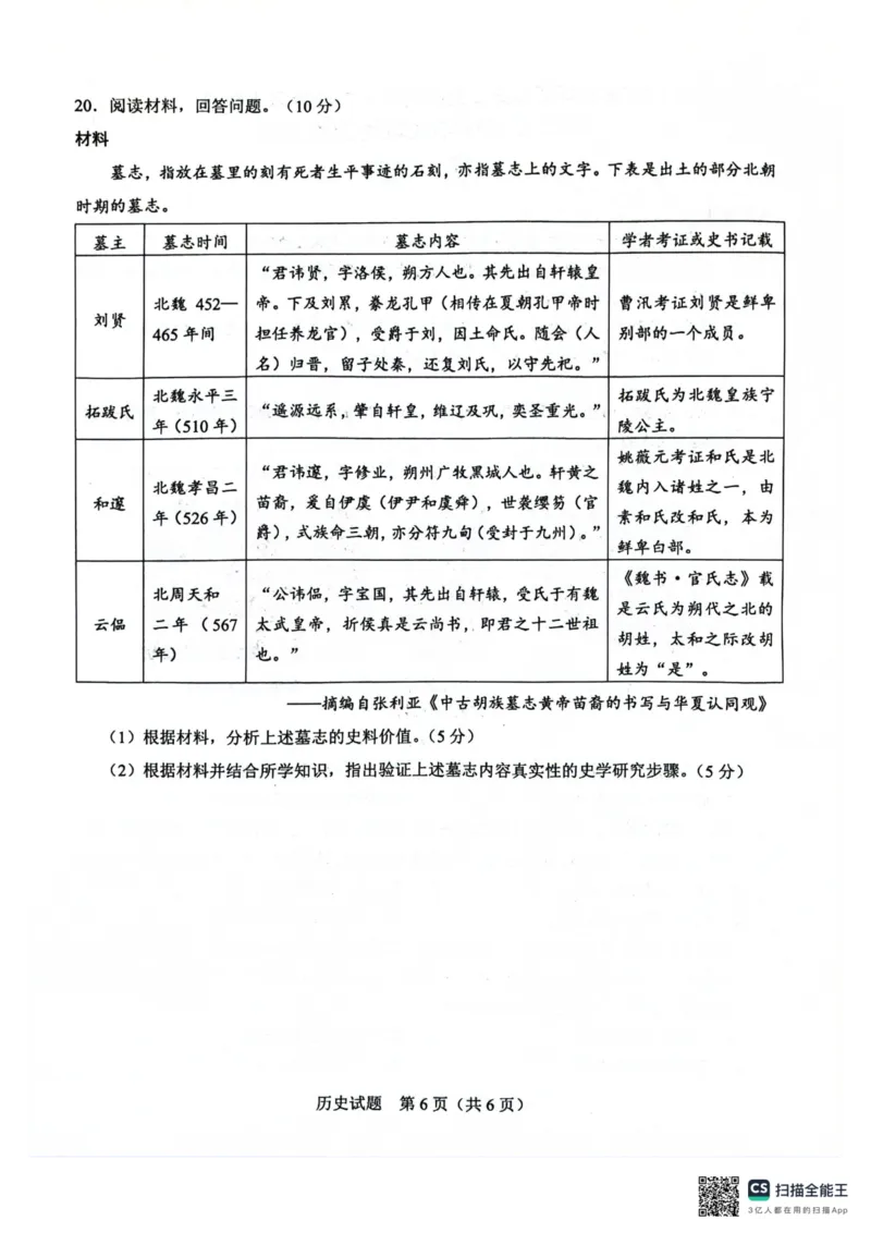 广西接班人教育2026届高中毕业班适应性测试历史_2025年10月_12026年试卷教辅资源等多个文件_251029基础教育高质量发展共同体&middot;广西接班人教育2026届高中毕业班适应性测试（全科）