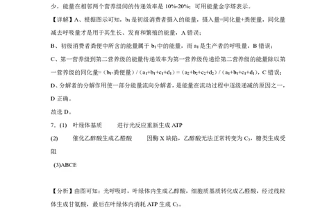 (8.33)-点睛押题卷&mdash;&mdash;全国甲卷答案与解析_2024高考押题卷_132024高途全系列_26高途点睛卷_2024点睛密卷-生物