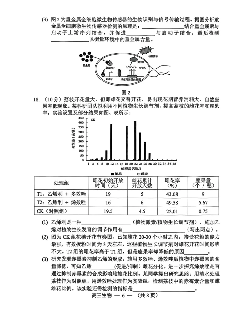 生物试卷2025-2026学年福州市高三年级第一次质量检测_2025年8月_250830福建省2025-2026学年福州市高三年级第一次质量检测（福州一检）（全科）