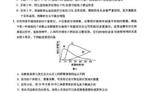 重庆市第八中学2025届高三3月适应性月考卷（六）生物_2025年3月_250323重庆市第八中学2025届高三3月适应性月考卷（六）（全科）