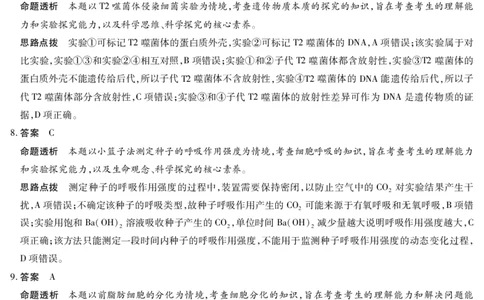 生物学高三二联详细答案_2025年9月_250926天一大联考&middot;湖南省、广西省2025-2026学年高三上学期阶段性检测（二）（全科）_9.25-26湖南广西高三二联答案