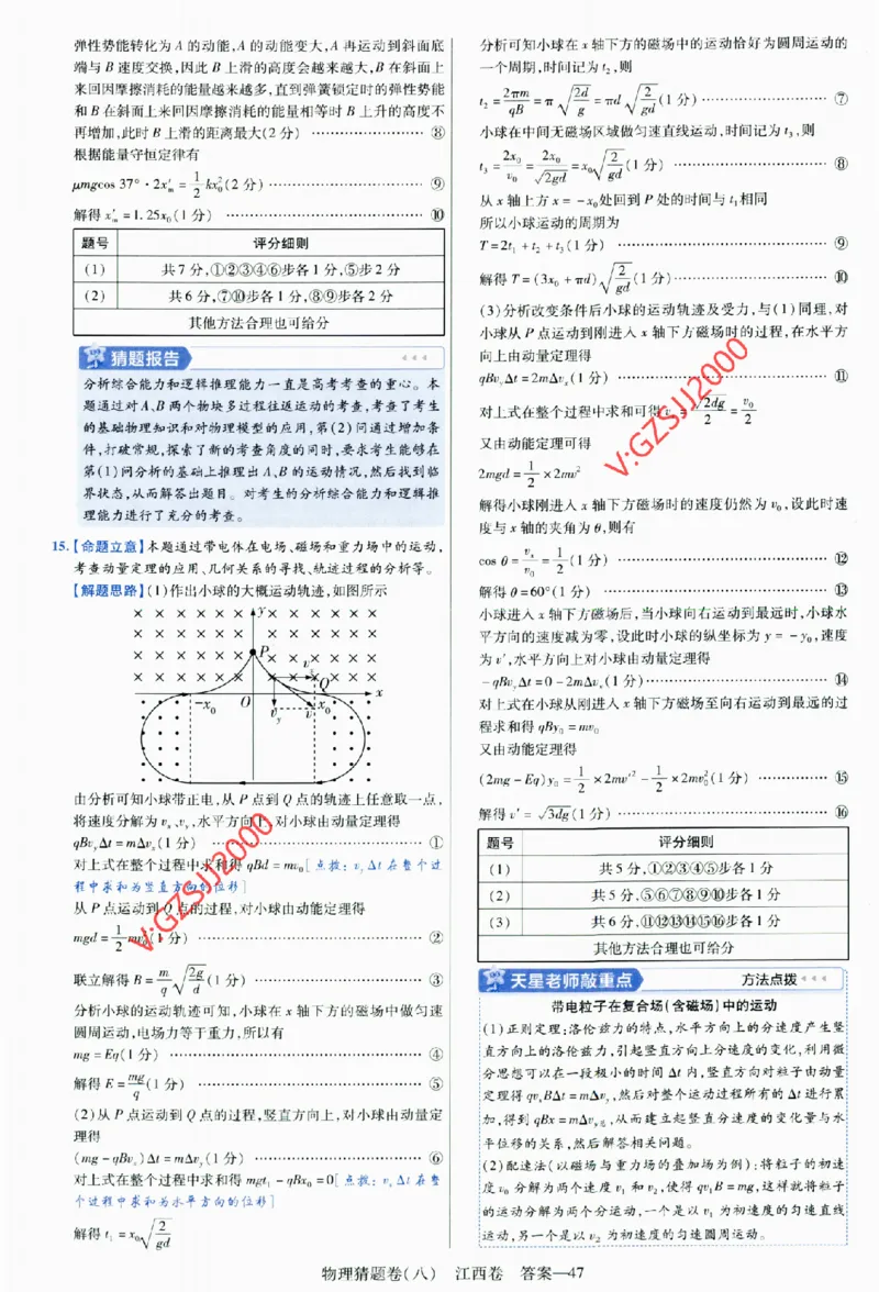 2024《金考卷&middot;高考测评卷》物理答案_2024高考押题卷_12024天星全系列_（新高考）2024《金K卷&middot;高考测评&middot;猜题卷》（语数英）各九套_2024《金考卷&middot;高考测评卷&middot;猜题卷》物理