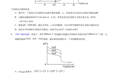专题60酸碱中和滴定及曲线（原卷卷）_近10年高考真题汇编（必刷）_十年（2014-2024）高考化学真题分项汇编（全国通用）_十年（2014-2023）高考化学真题分项汇编（全国通用）