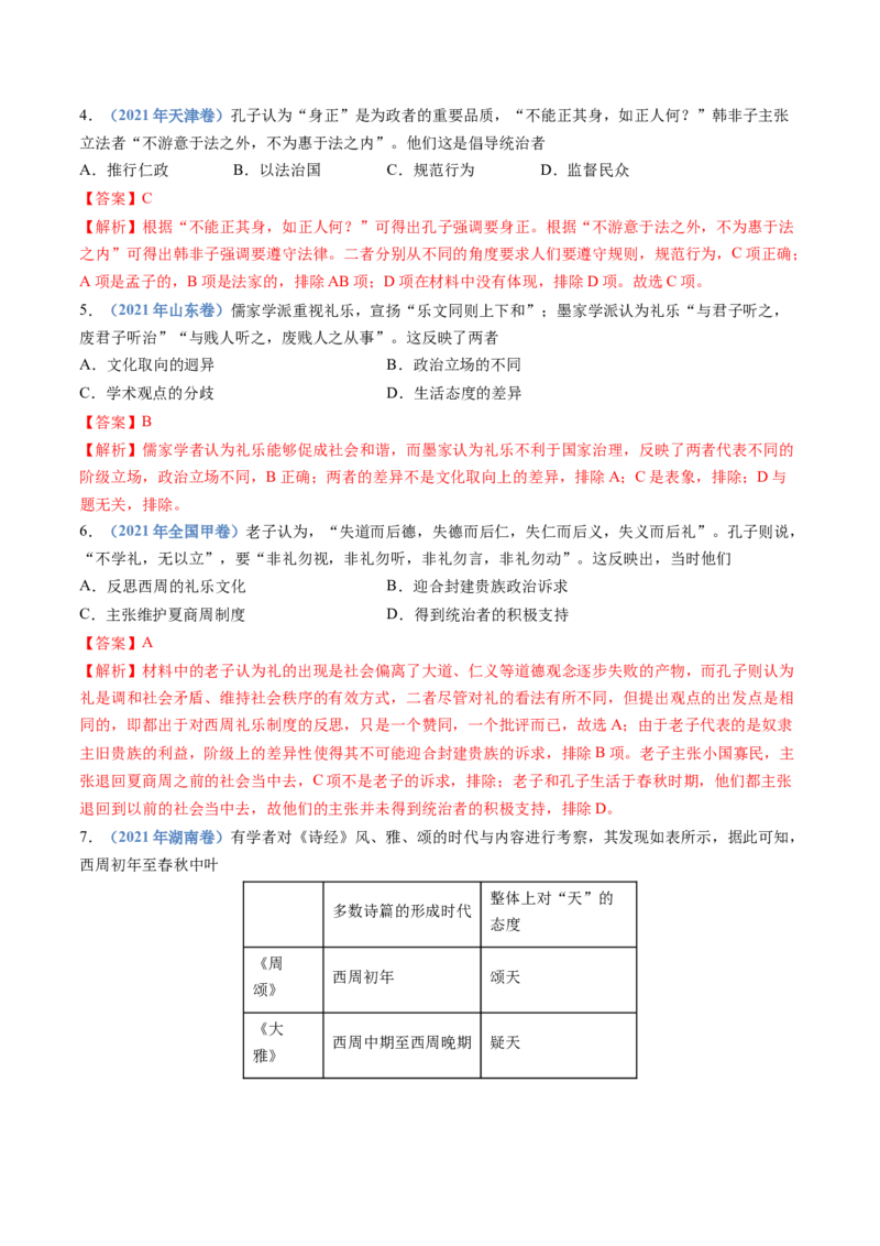 专题01从中华文明起源到秦汉统一多民族封建国家的建立与巩固（解析卷）_近10年高考真题汇编（必刷）_十年（2014-2024）高考历史真题分项汇编（全国通用）