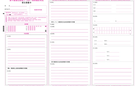 湖北省2025届高三（4月）调研模拟考试语文答题卡_2025年4月_250417第十届湖北省2025届高三（4月）调研模拟考试（全科）_湖北省2025届高三（4月）调研模拟考试语文