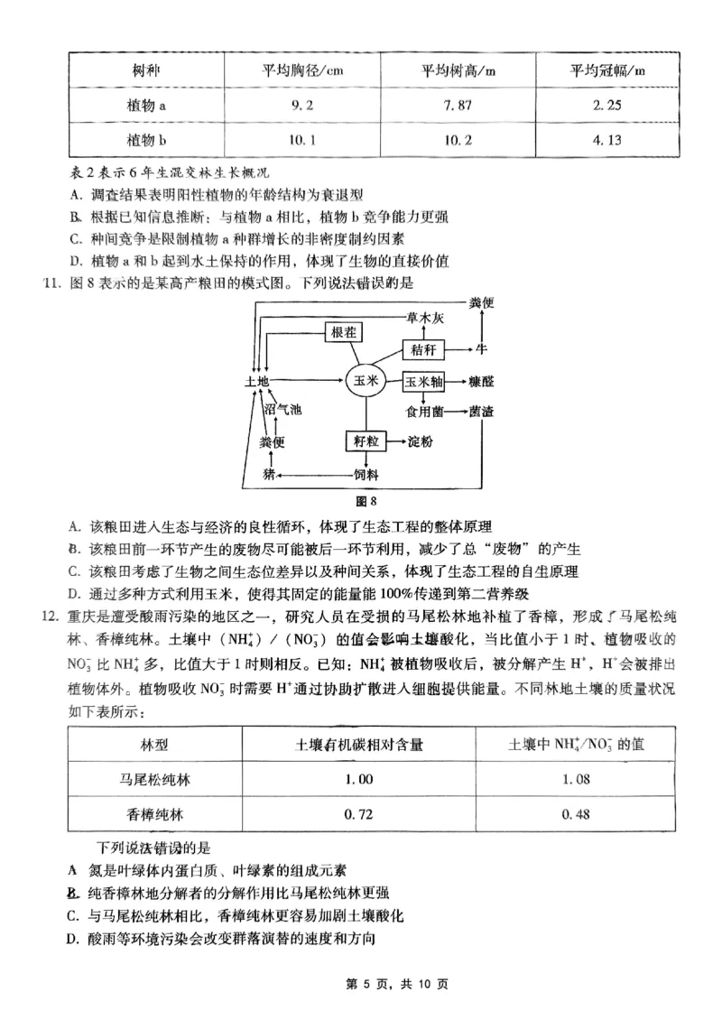 巴蜀中学2025届高考适应性月考卷（七）生物_2025年4月_250414重庆市巴蜀中学2025届高三4月适应性月考卷（七）（全科）_0413重庆市巴蜀中学2025届高三4月适应性月考卷（七）（全）