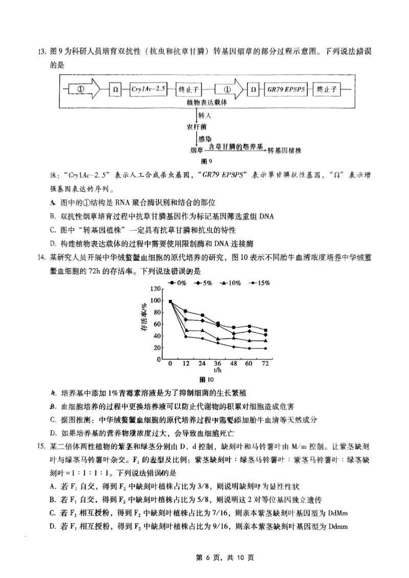巴蜀中学2025届高考适应性月考卷（七）生物_2025年4月_250414重庆市巴蜀中学2025届高三4月适应性月考卷（七）（全科）_0413重庆市巴蜀中学2025届高三4月适应性月考卷（七）（全）