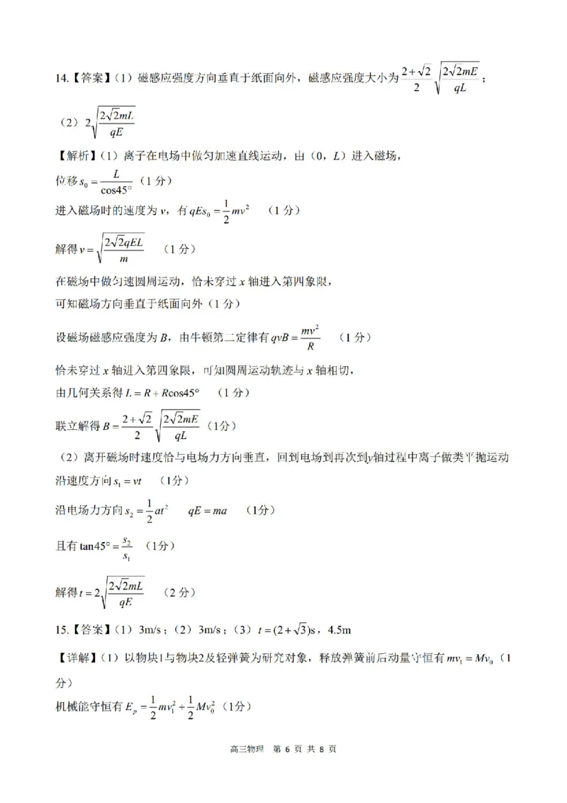 物理答案_2025年4月_250427河北省NT20名校联合体高三年级第二次调研考试（全科）_NT20名校联合体高三年级第二次调研考试物理