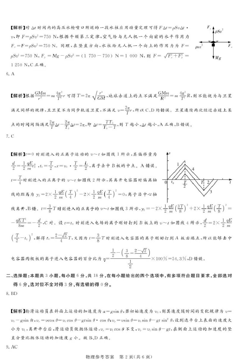 湘豫名校联考2024-2025学年高三下学期第四次模拟考试物理试卷（含答案）_2025年5月_250527湘豫名校联考2024-2025学年高三下学期第四次模拟考试（全科）