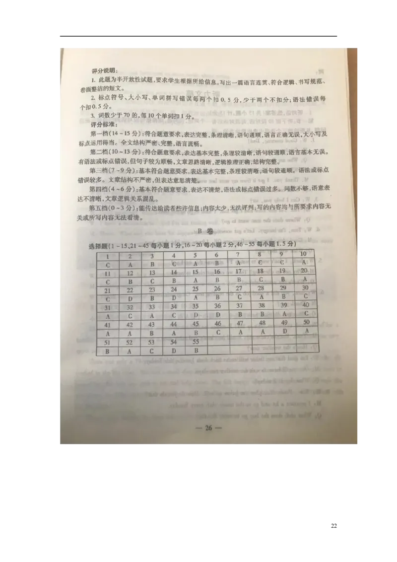 陕西省2018年中考英语真题试题（含扫描答案）_中考真题_3.英语中考真题2015-2024年_2018年全国中考YINGYU209份