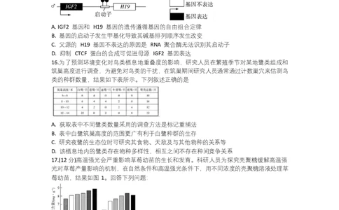 湖南省部分学校2024-2025学年高三下学期2月联考生物试题_2025年2月_250218湖南2025届高三天一大联考2月联考_湖南省天一大联考2024-2025学年高三下学期2月联考生物