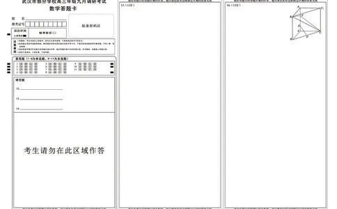 数学答题卡_2025年9月_250912湖北省武汉市部分学校2026届高三上学期九月调研考试（全科）_数学