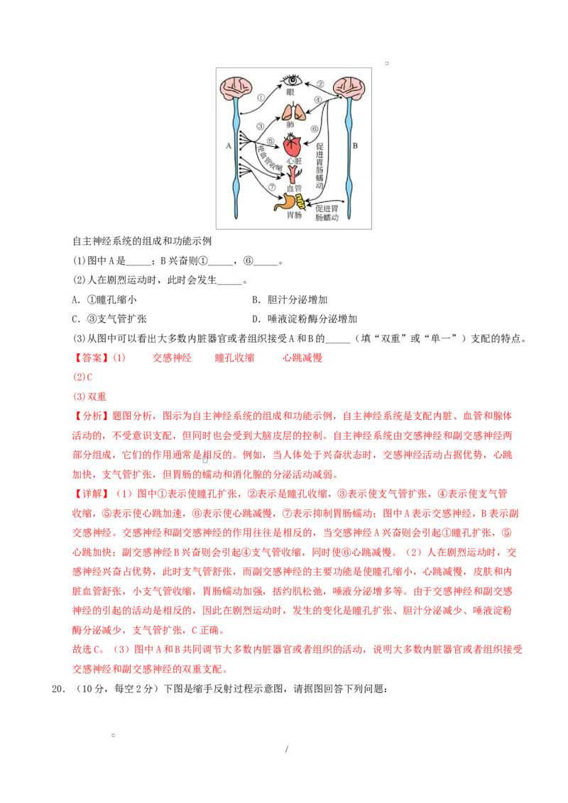 高二生物上学期第一次月考（陕晋青宁专用）（全解全析）_1多考区联考试卷_2510142025-2026学年高二生物上学期第一次月考试题