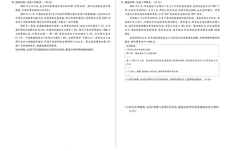 思想政治-四川省天一&云数(金榜智胜)大联考2025-2026学年高三年级第一次监测_2025年9月_250907天一&云数(金榜智胜)大联考四川省2025-2026学年高三年级第一次监测（全科）