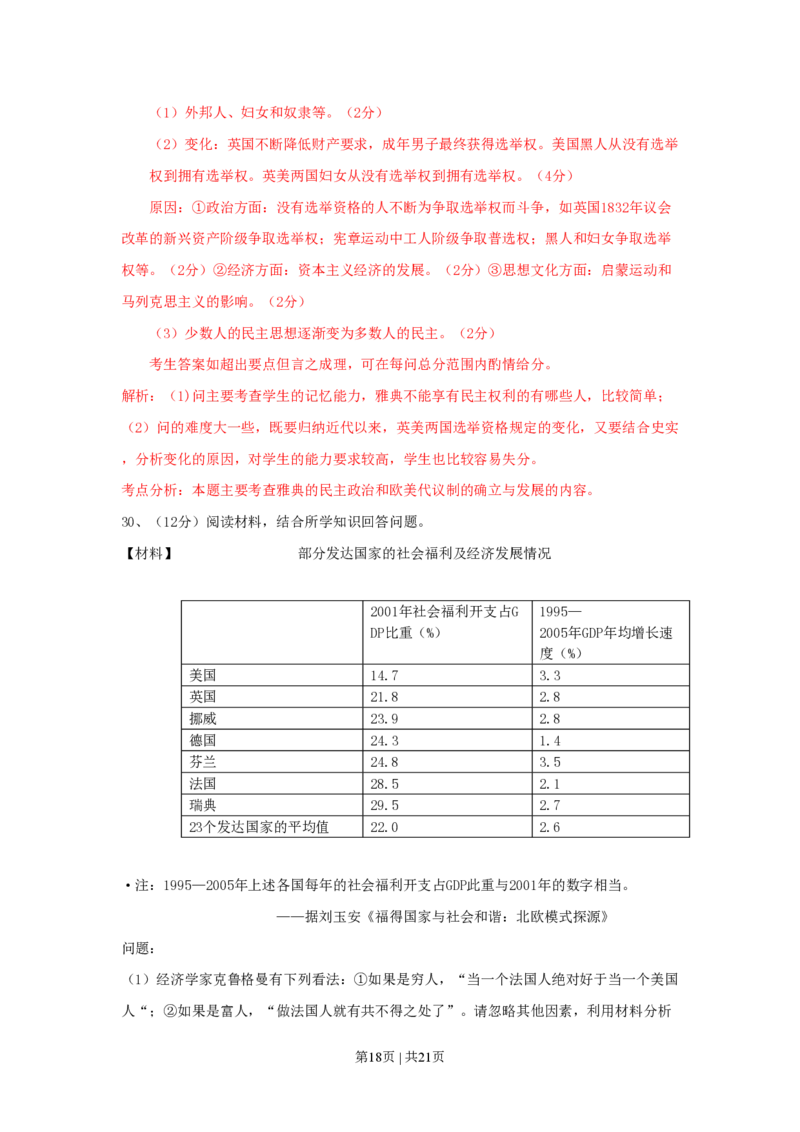 2009年高考历史试卷（广东）（解析卷）_历史历年高考真题_新&middot;PDF版2008-2025&middot;高考历史真题_历史（按年份分类）2008-2025_2009&middot;历史高考真题