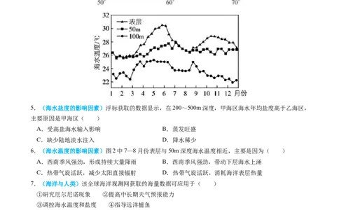 专题05地球上的水-2024年高考真题和模拟题地理分类汇编（教师卷）_近10年高考真题汇编（必刷）_十年（2014-2024）高考地理真题分项汇编（全国通用）
