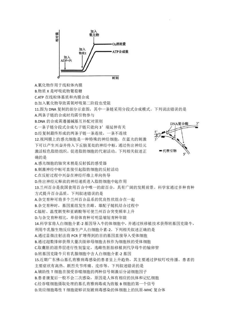 浙江省天域全国名校协作体2026届高三上学期10月联考生物试题（含答案）_2025年10月_251013浙江省天域全国名校协作体2026届高三上学期10月联考（全科）
