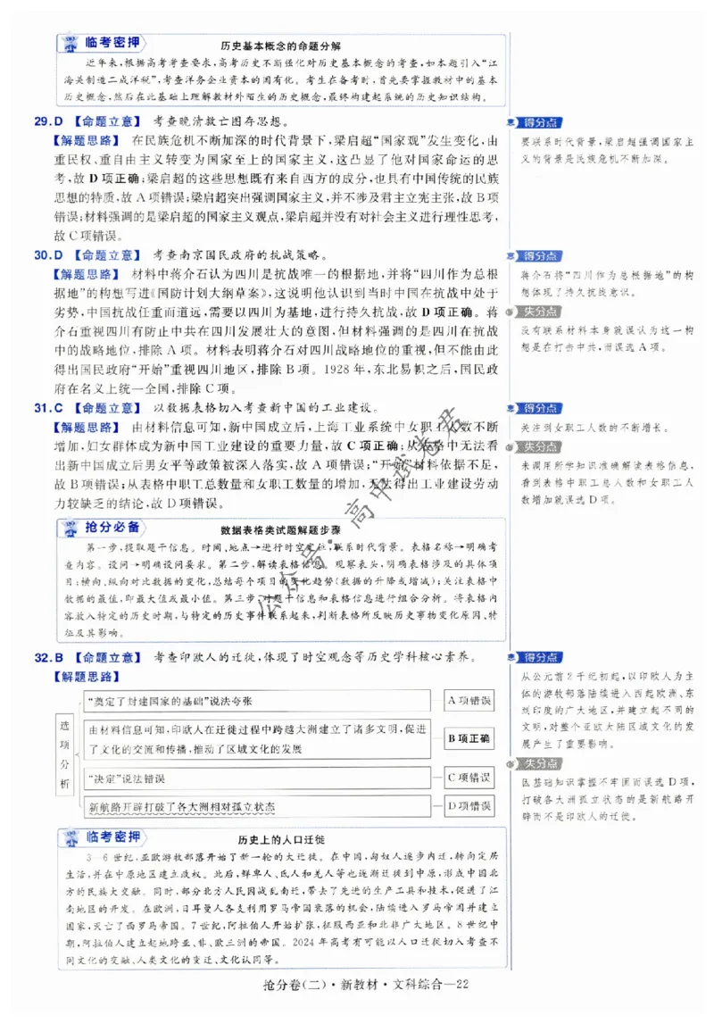2024抢分密卷高考抢分卷文科综合新教材评分标准_1_2024高考押题卷_12024天星全系列_tx抢分密卷_tx抢分密卷（新教材）_新教材文科综合