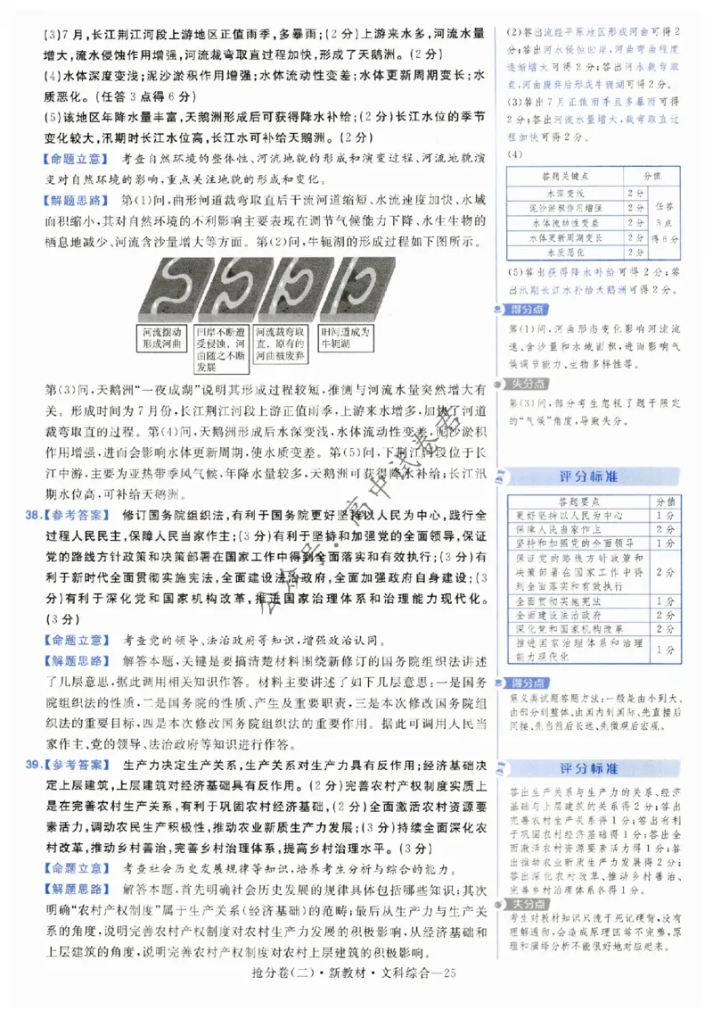 2024抢分密卷高考抢分卷文科综合新教材评分标准_1_2024高考押题卷_12024天星全系列_tx抢分密卷_tx抢分密卷（新教材）_新教材文科综合