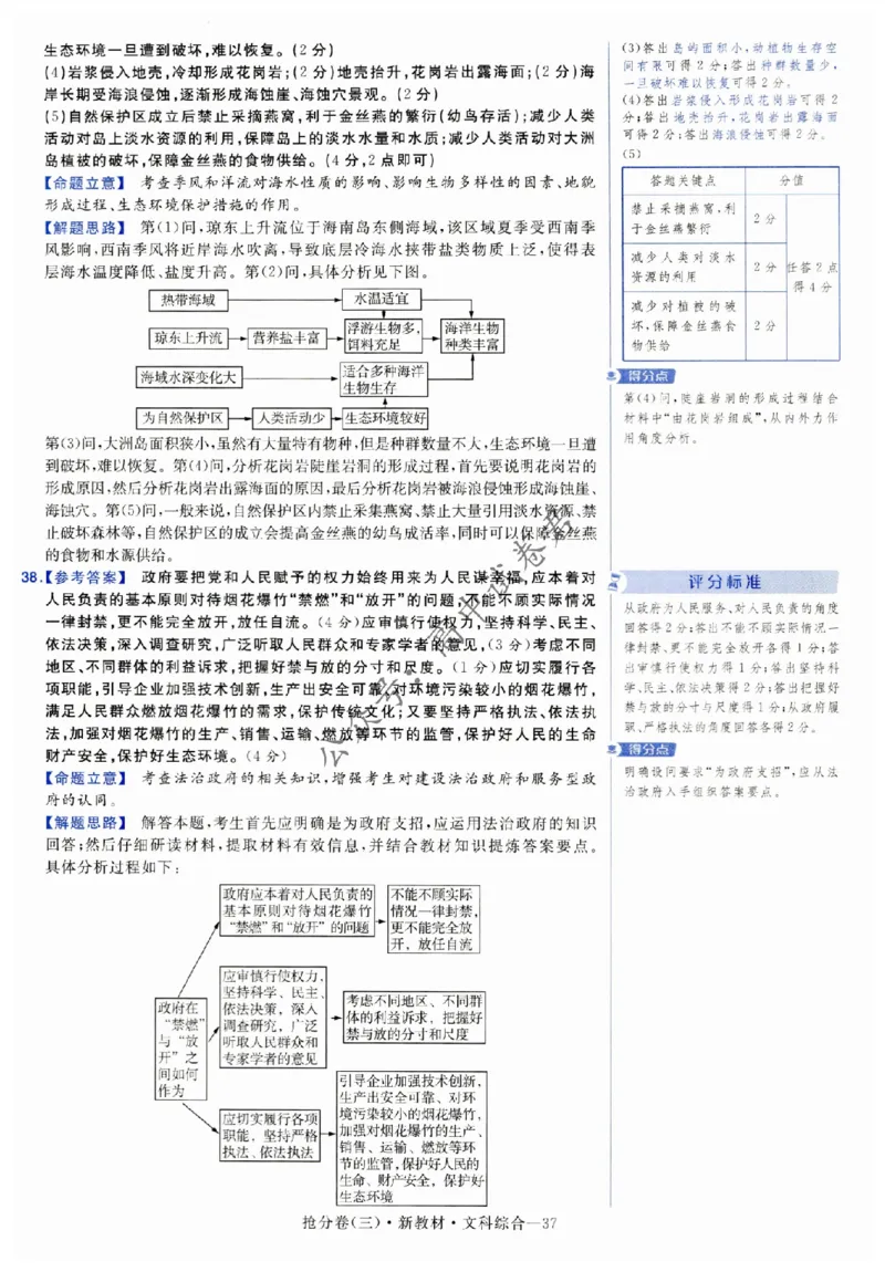2024抢分密卷高考抢分卷文科综合新教材评分标准_1_2024高考押题卷_12024天星全系列_tx抢分密卷_tx抢分密卷（新教材）_新教材文科综合
