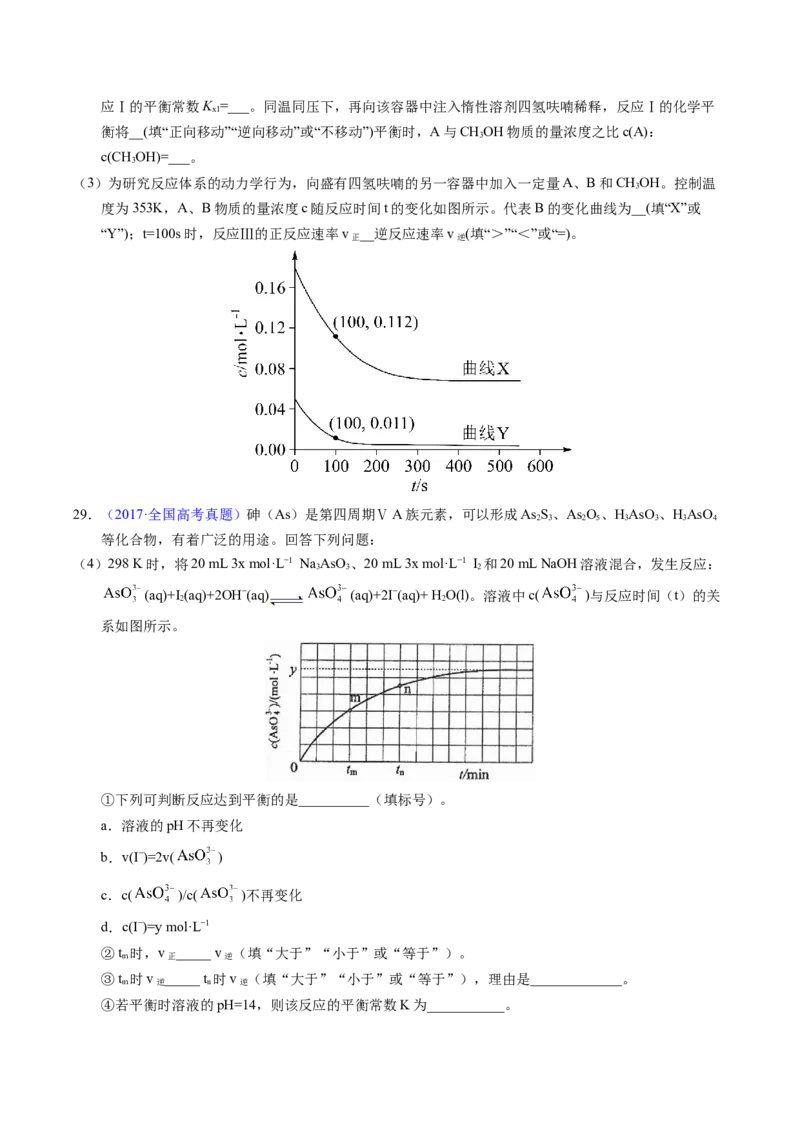 专题56化学反应速率与平衡图像问题（原卷卷）_近10年高考真题汇编（必刷）_十年（2014-2024）高考化学真题分项汇编（全国通用）_十年（2014-2023）高考化学真题分项汇编（全国通用）