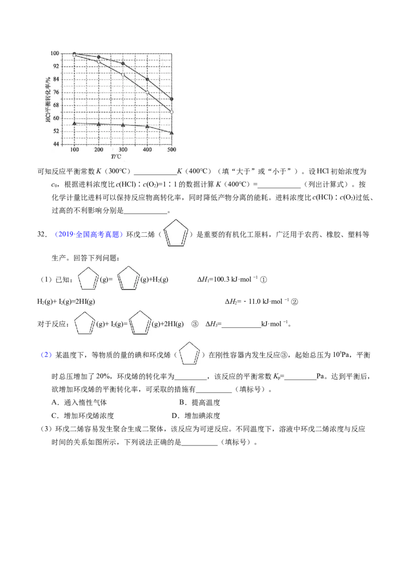 专题56化学反应速率与平衡图像问题（原卷卷）_近10年高考真题汇编（必刷）_十年（2014-2024）高考化学真题分项汇编（全国通用）_十年（2014-2023）高考化学真题分项汇编（全国通用）