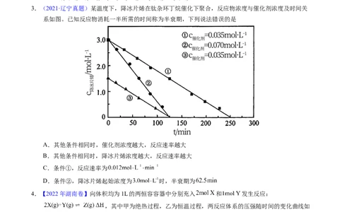 专题56化学反应速率与平衡图像问题（原卷卷）_近10年高考真题汇编（必刷）_十年（2014-2024）高考化学真题分项汇编（全国通用）_十年（2014-2023）高考化学真题分项汇编（全国通用）