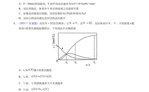 专题56化学反应速率与平衡图像问题（原卷卷）_近10年高考真题汇编（必刷）_十年（2014-2024）高考化学真题分项汇编（全国通用）_十年（2014-2023）高考化学真题分项汇编（全国通用）