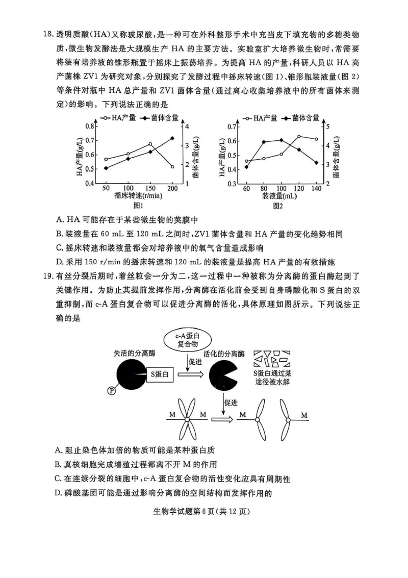 辽宁省名校联盟2024-2025学年高三下学期3月份联合考试生物试题+答案_2025年3月_250304辽宁名校联盟2025届高三下学期3月联考