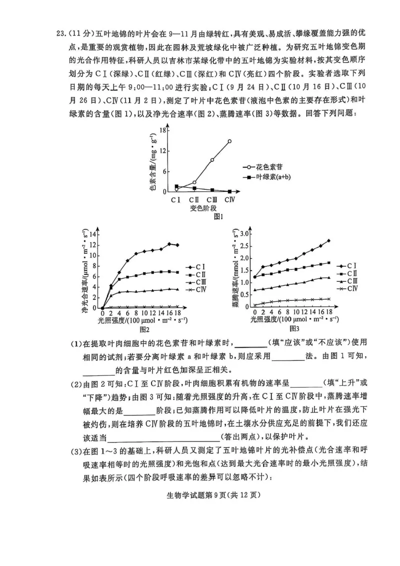 辽宁省名校联盟2024-2025学年高三下学期3月份联合考试生物试题+答案_2025年3月_250304辽宁名校联盟2025届高三下学期3月联考
