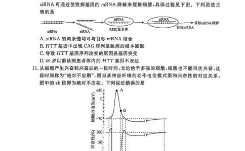 辽宁省名校联盟2024-2025学年高三下学期3月份联合考试生物试题+答案_2025年3月_250304辽宁名校联盟2025届高三下学期3月联考