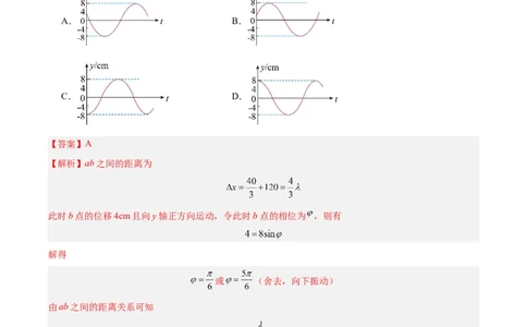专题33机械波（一）（解析卷）-十年（2014-2023）高考物理真题分项汇编（全国通用）_近10年高考真题汇编（必刷）_十年（2014-2024）高考物理真题分项汇编（全国通用）