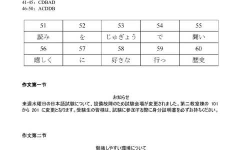 广西省南宁二中&middot;2025年5月高三冲刺考日语答案_2025年5月_250521广西省南宁二中&middot;2025年5月高三冲刺考（全科）